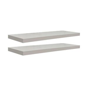 Kit 2 Prateleiras 60 x 15cm Branco Espessura 25mm Invisível