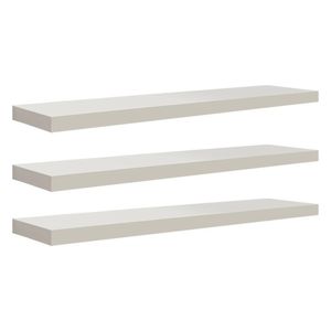 Kit 3 Prateleiras 70 x 15cm Branco Espessura 25mm Invisível
