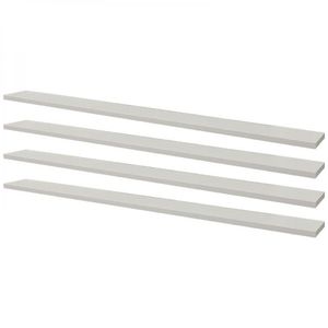 Kit 4 Prateleiras 100 X 10cm Branca Suporte Invisível