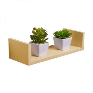Prateleira U 40 x 20cm Bege Claro Invisível