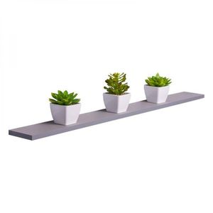 Prateleira 90 x 15cm Cinza Claro Invisível
