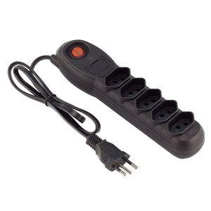 Filtro de Linha Force Line Slim Bivolt 5 Tomadas Preto