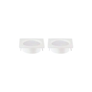 Kit 2 Spots De Embutir Para Móvel Nordecor Alua Quadrado Led 2w Bivolt Branco 4000k Luz Neutra 6577
