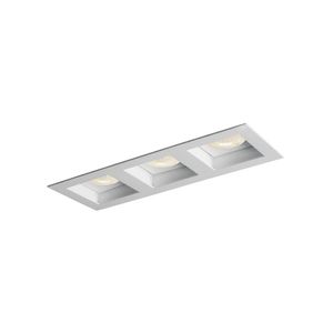 Spot De Embutir Newline Flat Para 3 Lâmpadas Mr16 Gu10 Bivolt Branco Preto
