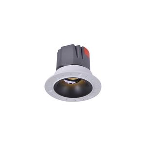 Spot De Embutir Nordecor Zagle No-frame Redondo Led Alto Irc 97 10w Bivolt Preto 2700k Luz Amarela