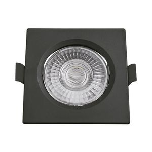 Spot De Led Embutir Slim Mr16 Quadrado 6w Preto Bivolt Blumenau 3000k Luz Quente