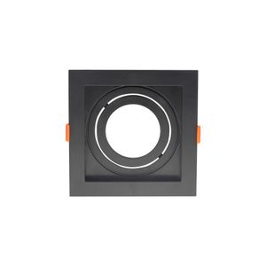 Spot De Embutir Recuado Blumenau Clean Para Lâmpada Par 20 E27 Quadrado Bivolt Preto