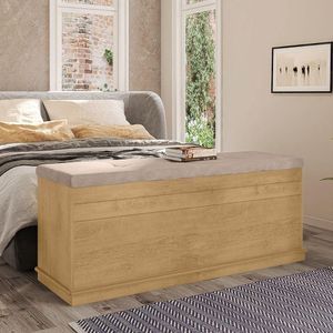 Baú Para Quarto Casal Genova Cinamomo Pena