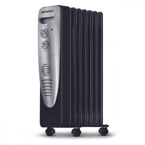 Aquecedor A óleo Mondial A-06 Preto Com Prata 110V