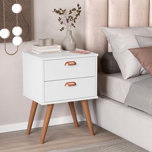 Mesa Cabeceira Quarto Janus Branco