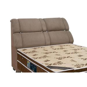 Painel De Cama Box Estofada Queen Imperador Suede Bege - Simbal