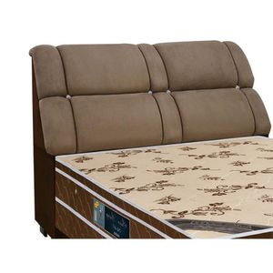 Painel De Cama Box Estofada King Imperador Suede Marrom Chocolate - Simbal