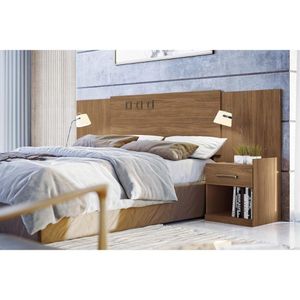 Painel Cama Box Madeirado Cor Jatoba Casal C- Gavetas Plus Jatoba - Santos Andirá
