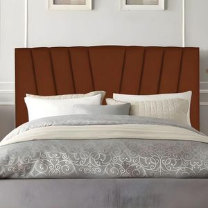 Cabeceira Solteiro Cama Estofada 100 Cm Lile Veludo Terracota