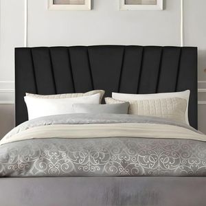 Cabeceira King Cama Estofada 195 Cm Lile Linho Preto