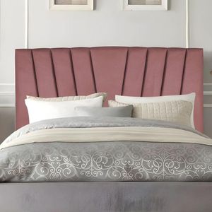 Cabeceira King Cama Estofada 195 Cm Lile Suede Rosé