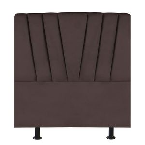 Cabeceira Estofada Cama Solteiro 100 Cm Ariel Suede Marrom