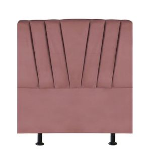 Cabeceira Estofada Cama Solteiro 90 Cm Ariel Suede Rosé