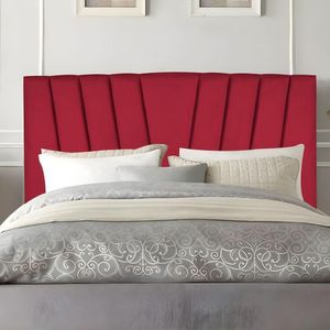 Cabeceira King Cama Estofada 195 Cm Lile Suede Vermelho