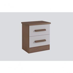 Mesa De Cabeceira 2 Portas New Athos - D' Doro Castanho/off White