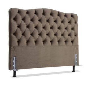 Cabeceira Queen 158 - Bello Box - Dunas Suede Marrom