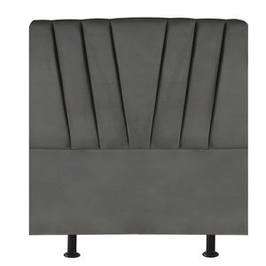 Cabeceira Estofada De Cama Casal 140 Cm Ariel Linho Cinza