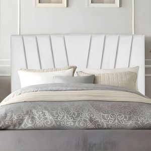 Cabeceira Solteiro Cama Estofada 100 Cm Lile Corino Branco