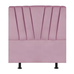 Cabeceira Estofada Cama Solteiro 100 Cm Ariel Suede Rosa