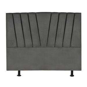 Cabeceira Estofada Cama King 195 Cm Ariel Linho Cinza