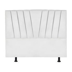 Cabeceira Estofada Cama Casal Queen Size 160 Cm Ariel Corino Branco