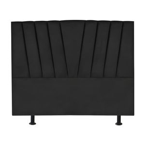 Cabeceira Estofada Cama King 195 Cm Ariel Suede Preto