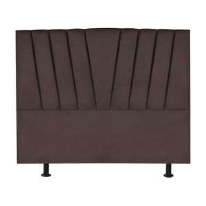 Cabeceira Estofada Cama King 195 Cm Ariel Linho Marrom