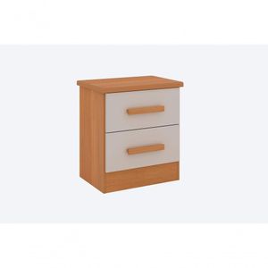 Mesa De Cabeceira 2 Portas New Athos - D' Doro Cinamomo/off White