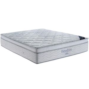 Colchão King Molas Ensacadas Pillow Viscoelástico 193x203 Freedom Branco Cinza - Ortobom