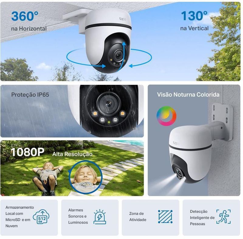 Camera-de-Seguranca-Wi-fi-Externa-TP-LINK-Tapo-C500-Branca