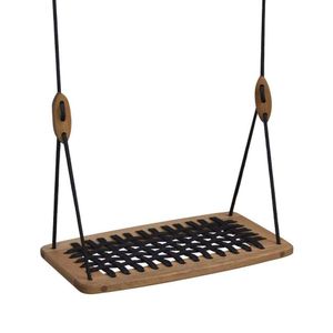 Balanço Garden Com Assento Em Corda Trançada -preto