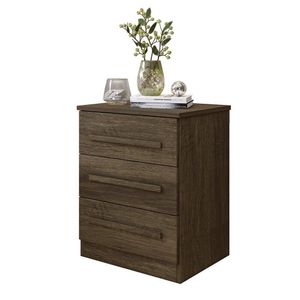 Mesa De Cabeceira Império 3 Gavetas Benetil Imbuia