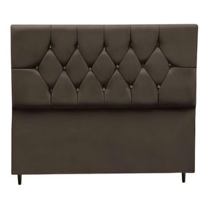 Cabeceira Cama Box Estofada Solteiro 90 Cm Suede Premium marrom