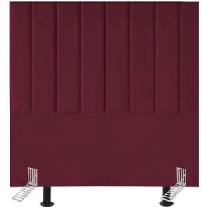 Cabeceira Estofada Cama Solteiro 90 Cm Lídia Suede E Frame bordô