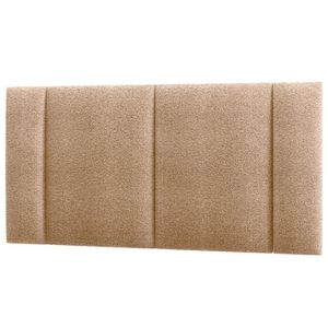 Cabeceira Modulada Casal 140 Cm Com Led Boucle Bege Milani Store Bege