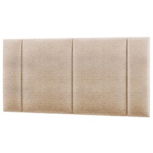 Cabeceira Modulada Casal 140 Cm Com Led Linho Bege Milani Store Bege