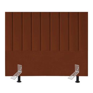 Cabeceira Estofada Cama Solteiro 90 Cm Lívia Veludo E Frame terracota