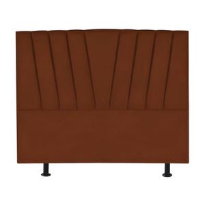 Cabeceira Casal Queen Size Estofada Cama 160 Cm Antonella Veludo terracota