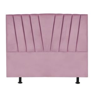 Cabeceira Casal Queen Size Estofada Cama 160 Cm Antonella Suede rosa