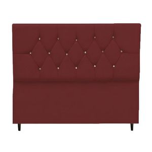 Cabeceira Cama Box Estofada Solteiro 90 Cm Suede Premium bordô