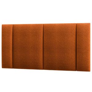 Cabeceira Modulada Casal 140 Cm Com Led Boucle Terracota Milani Store Terracota