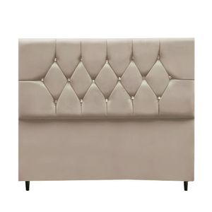 Cabeceira Estofada Cama Box Solteirão 100 Cm Suede Nina Cor:bege