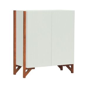 Buffet Alto 2 Portas Decor Off-white-amêndoa