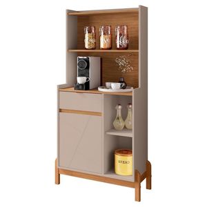Aparador Cantinho Do Café Bari 1 Porta E 1 Gaveta Off White-cedro - Casa D Off White-cedro