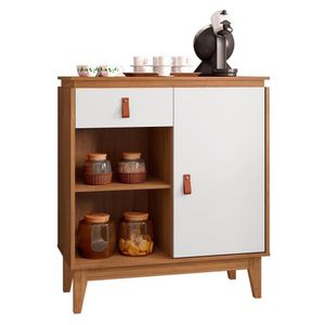 Aparador Café Rubi Plus 1 Porta E 1 Gaveta Cedro-branco - Casa D Cedro-branco